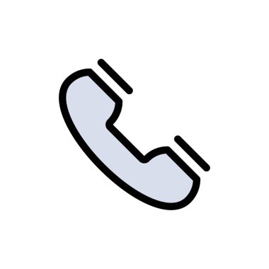 Arama, İletişim, Telefon, Telefon, Zil Düz Renk Simgesi. Vektör i