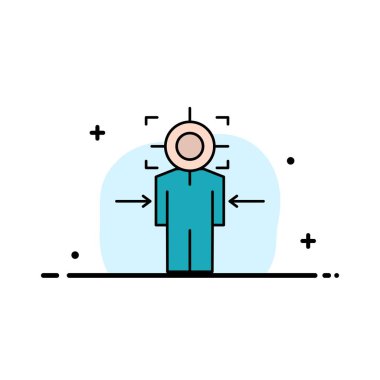 Adam, Odak, Hedef, Ulaşmak, Hedef İş Düz Çizgi Dolu Simge Vektör Banner Şablonu