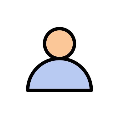 Hesap, Avatar, Kullanıcı Düz Renk Simgesi. Vektör simgesi afiş Templ