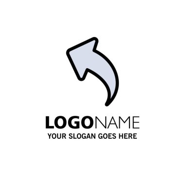 Ok, Yukarı, Arka İş Logosu Şablonu. Düz Renk