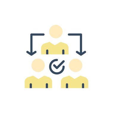 Atama, Temsilci, Atama, Dağıtım Düz Renk Simgesi.