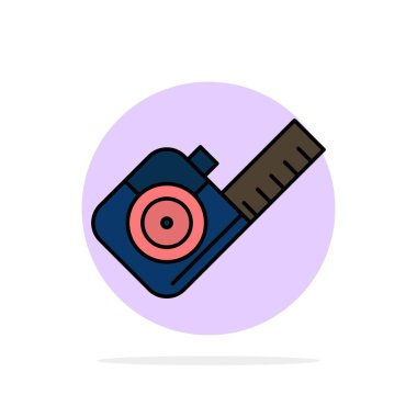 Ölçme, Ölçme, Bant, Araç Soyut Daire Arka Plan Düz c