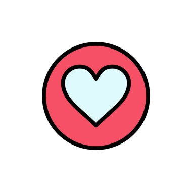 Aşk, Kalp, Favori, Çatlak Düz Renk Simgesi. Vektör simgesi banne