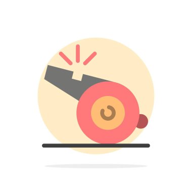 Koç, hakem, spor, ıslık soyut daire arka plan düz c