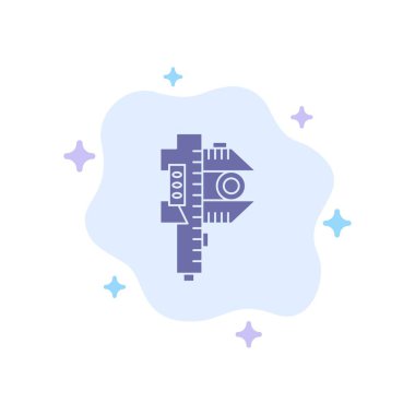 Ölçme, Doğruluk, Ölçü, Küçük, Soyut Üzerine Küçük Mavi Simge 