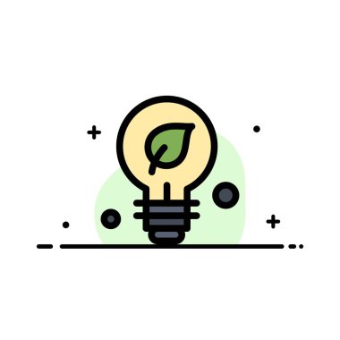 Ekoloji, Çevre, Yeşil, Idea İş Düz Hat Dolu Ico