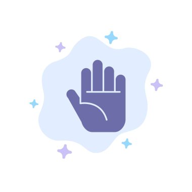 Soyut Bulut Arka Planda Dur, El Mavisi Simgesi