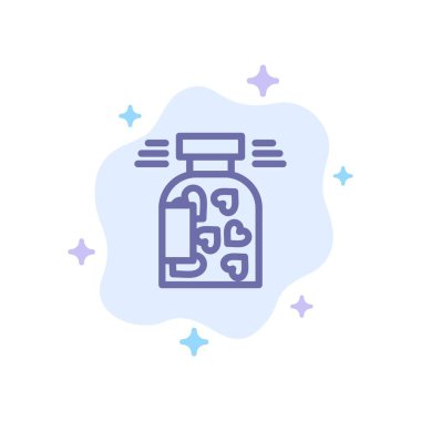 Kavanoz, Şişe, Çerezler, Kalp, Soyut Clo Sevgililer Mavi Simge