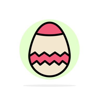 Paskalya, Yumurta, Bahar Soyut Daire Arka Plan Düz renk Simgesi