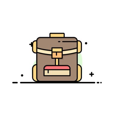 Çanta, Sırt çantası, Servis, Otel İş Logo Şablonu. Düz Renk