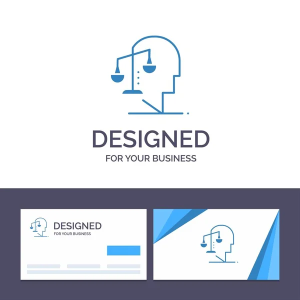 Modèle de carte de visite créative et logo Solde, équilibre, H — Image vectorielle