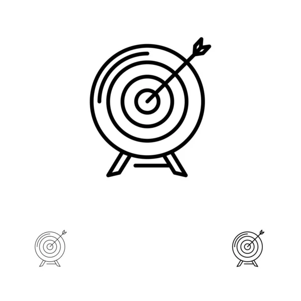 Target, célja, archívum, üzleti, cél, misszió, siker Bold és — Stock Vector