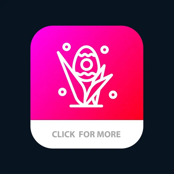 Egg, Grass, Holiday, Easter Mobile App Button. Android and IOS L