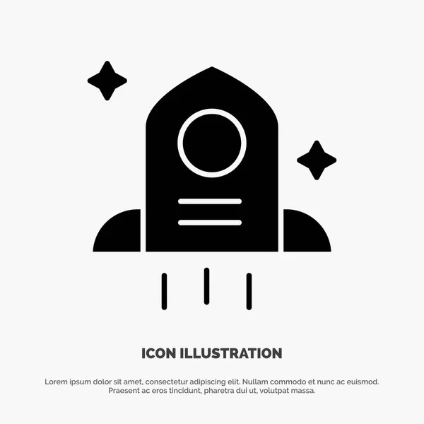 Astronomy, Rocket, Space solid Glyph Icon vector — Stock Vector