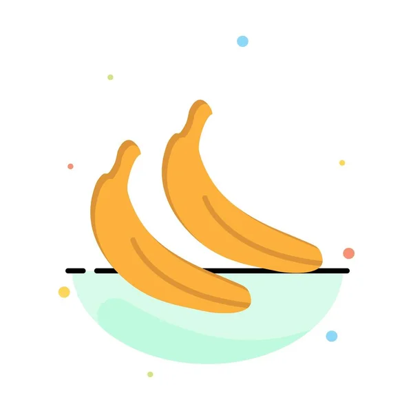 Banana, Food, Fruit Business Logo Template. Flat Color
