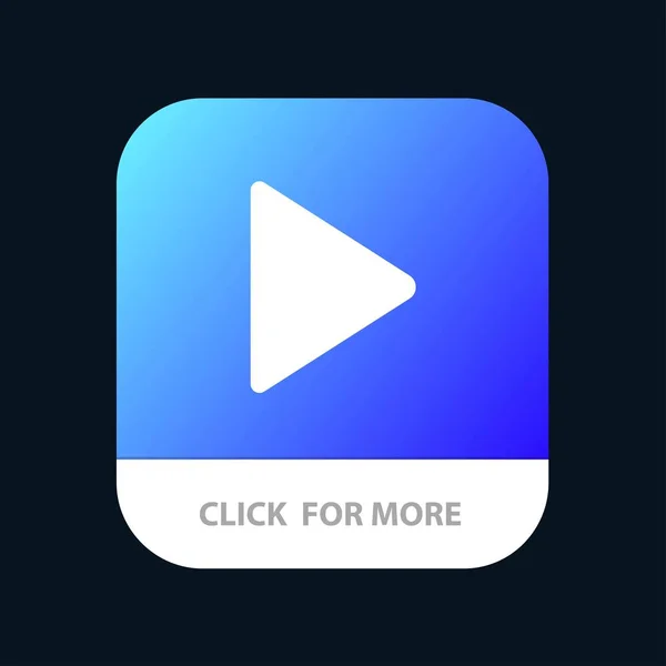 Кнопка Play, Video, Twitter Мобильное приложение. Android и IOS Glyph Ve — стоковый вектор