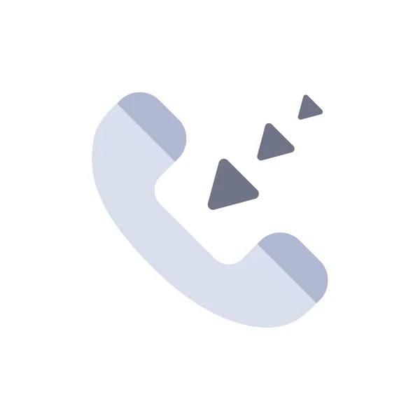 Oproep, communicatie, inkomend, telefoon plat kleur pictogram. Vector IC — Stockvector
