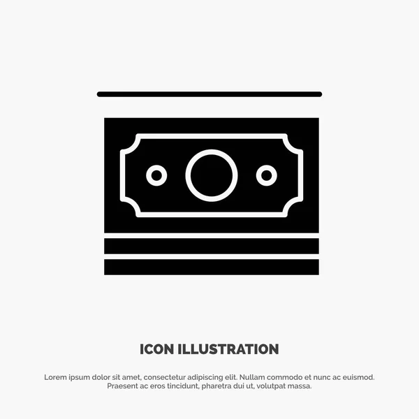 Cash, Dollar, Money, Motivation solid Glyph Icon vector — Stock Vector