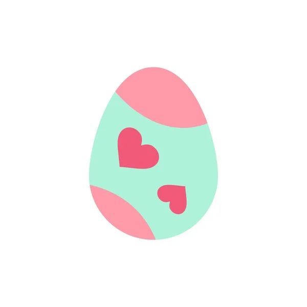 Pájaro, Decoración, Pascua, Huevo, Icono de Color Plano del Corazón. Vector ic — Vector de stock