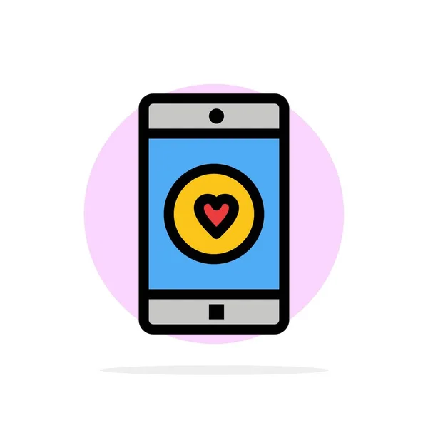 Application, Mobile, Application mobile, J'aime, Heart Abstract Ci — Image vectorielle