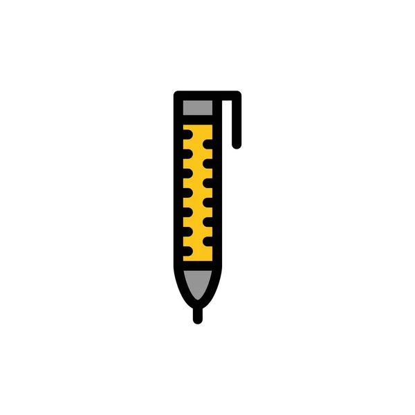 Stylo, crayon, motif Icône de couleur plate. Modèle de bannière d'icône vectorielle — Image vectorielle