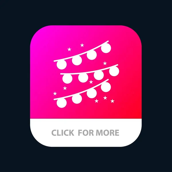 Buntings, Party dekoration, Party Bulb Mobile App-knappen. Androi — Stock vektor