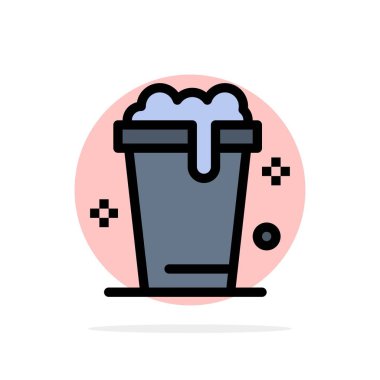 Cam, çorba, yıkama, temizlik soyut daire arka plan düz Colo