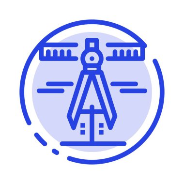 Kaliperler, Geometri, Araçlar, Ölçü Mavi Noktalı Çizgi Simgesi