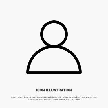 Hesap, Avatar, Kullanıcı Satırı Simge Vektörü