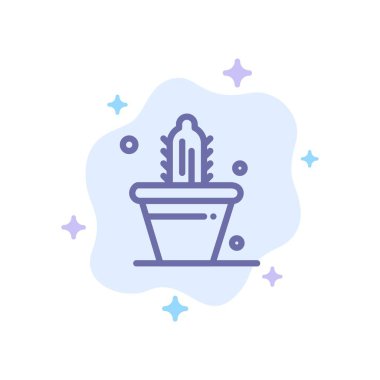 Kaktüs, Doğa, Pot, Soyut Bulut Backgrou Bahar Mavi Simge