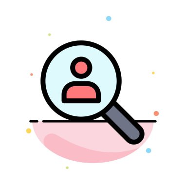 Gözat, Bul, Ağ, İnsanlar, Arama Soyut Düz Renk Ico