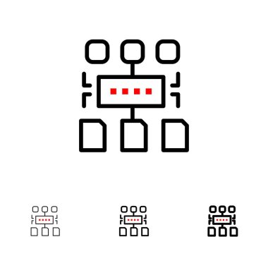 Algoritma, Program, Kullanıcı, Belge Kalın ve ince siyah çizgi simgesi