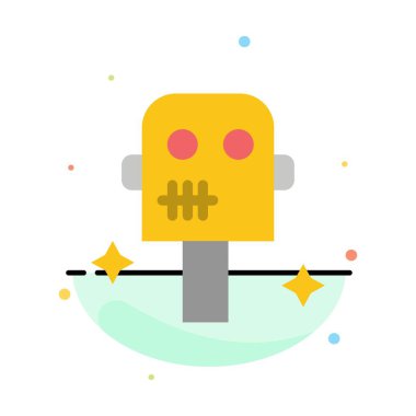 Boşluk, Takım Elbise, Robot Soyut Düz Renk Simgesi Şablonu