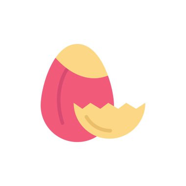 Yumurta, Doğa, Paskalya Düz Renk Simgesi. Vektör simgesi sancak Şablonu