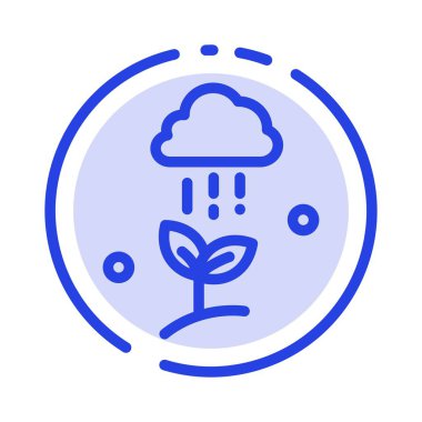 Bulut Yağmur, Bulut, Doğa, Bahar, Yağmur Mavi Noktalı Çizgi Ic