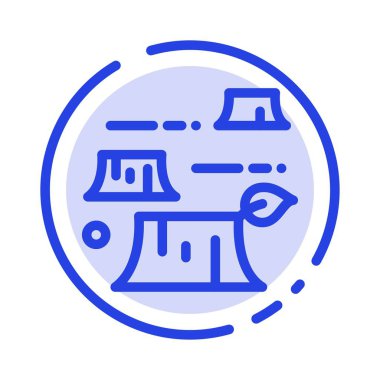 Hasar, ormansızlaşma, yıkım, çevre mavi noktalı çizgi