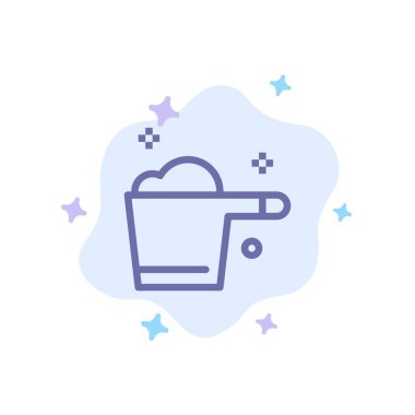 Temizlik, Deterjan, Ölçer, Housekeeping Mavi Simge Soyut C