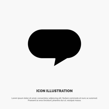 Twitter, Sohbet, Sohbet katı Glyph Icon vektör