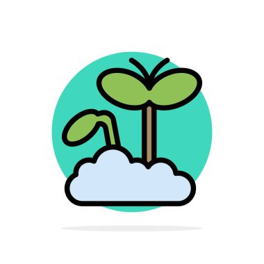 Büyüme, Artış, Olgunluk, Bitki Soyut Daire Arka Plan Fla