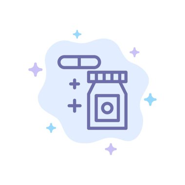 Tablet, Yağmurlu, Soyut Bulut Backgroun Üzerinde Sıcaklık Mavi Simge