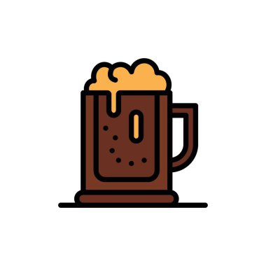 Alkol partisi, Bira, Kutlamak, İçmek, Kavanoz Düz Renk Simgesi. Vec