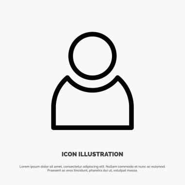 Avatar, Kullanıcı, Temel Çizgi Simge Vektörü