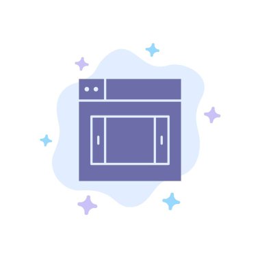 Soyut Bulut Arka Planda Web, Tasarım, Mobil Mavi Simge