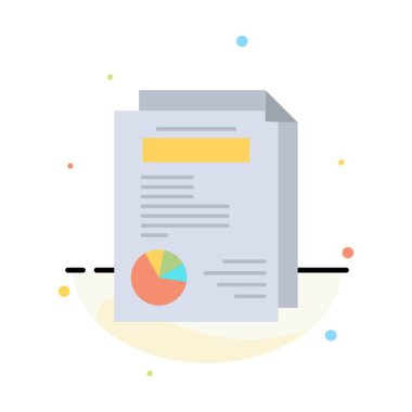 Sayfa, Düzen, Rapor, Sunum Soyut Düz Renk Simgesi Temp