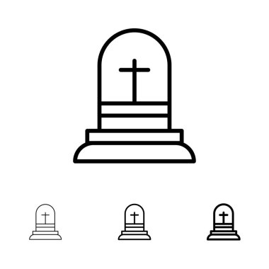 Kutlama, Hıristiyan, Haç, Paskalya Kalın ve ince siyah çizgi i