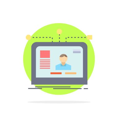 arayüzü, web sitesi, kullanıcı, düzen, tasarım Düz Renk Simge Vektör