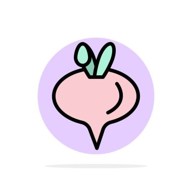 Gıda, Şalgam, Sebze Soyut Daire Arka Plan Düz renk Ic