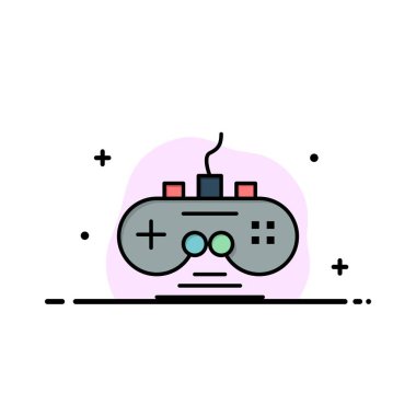 Kontrolör, Oyun, Oyun Kumandası, Gamepad İş Logosu Templat