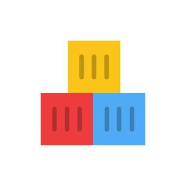 Kutu, İyi, Lojistik, Ulaşım Düz Renk Simgesi. Vektör ico