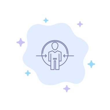 İnsan, Kullanıcı, Giriş, Kimlik, Soyut Bulut Backg Kimlik Mavi Simge